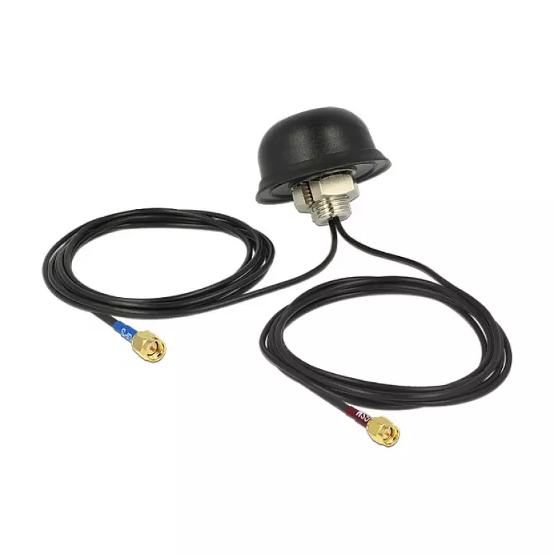 NAVILOCK Multiband GPS GSM UMTS LTE SMA 2-5 dBi Antenne 2x2m RG-174 Omnidirectionele Dakmontage Outdoor