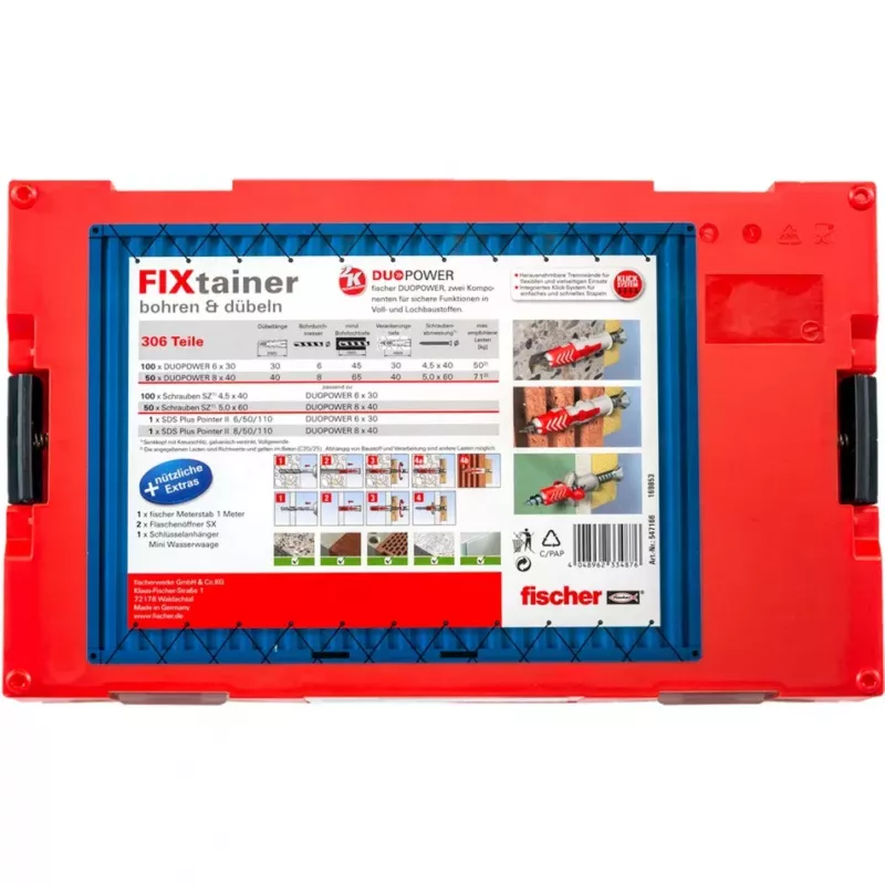 Fischer FIXtainer assortiment boren en pluggen
