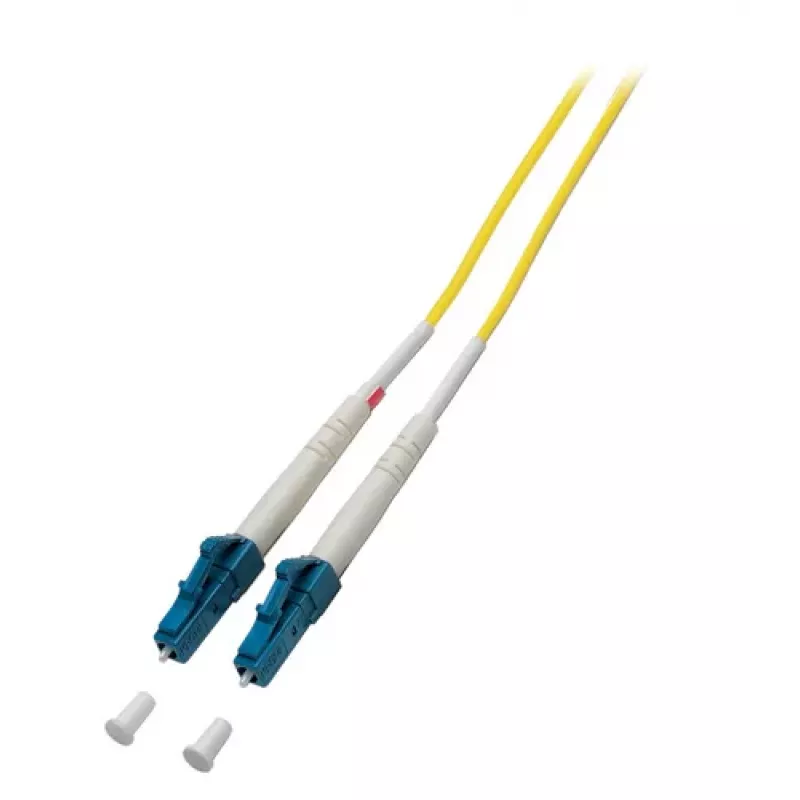EFB-Elektronik ECOFIBER Simplex LC-LC Singlemode glasvezel-patchkabel, G.657.A2, 0,5 m, 2,0 mm, geel, 9/125 µm