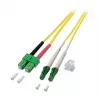 EFB Duplex patchkabel LC/APC-SC/APC OS2 G652D 10m LSZH 2mm geel
