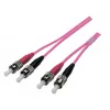 EFB Elektronik duplex jumper ST-ST 50/125 µm OM4 LSZH erika violet 3,0 mm 0,5 m