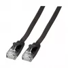 EFB RJ45 platte patchkabel Cat.6A U/UTP PVC 0,25m zwart