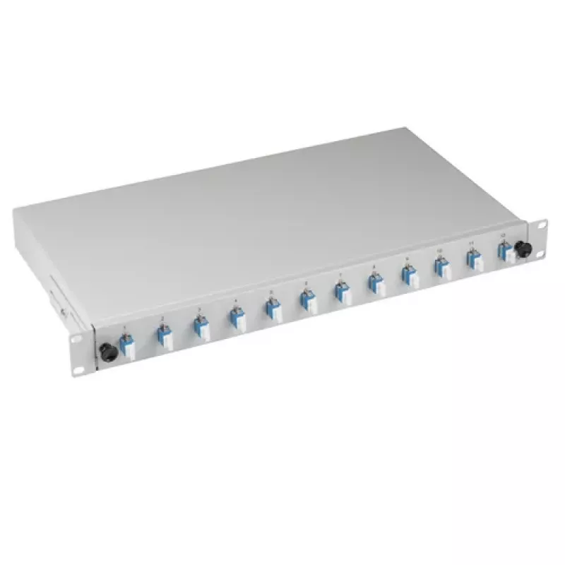 EFB Elektronik B71921L48 LC lasbox OS2 48 pigtails 24 adapter 1U 19 inch rack uitschuifbaar