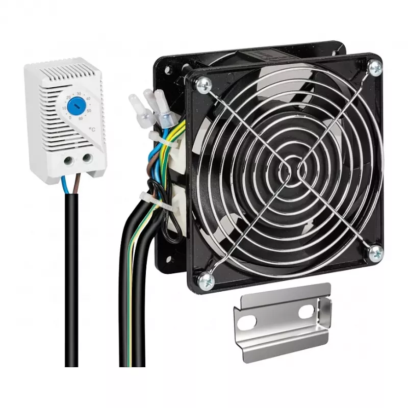 EFB ventilatorset voor wandkast, compleet, incl. thermostaat en aansluitkabel