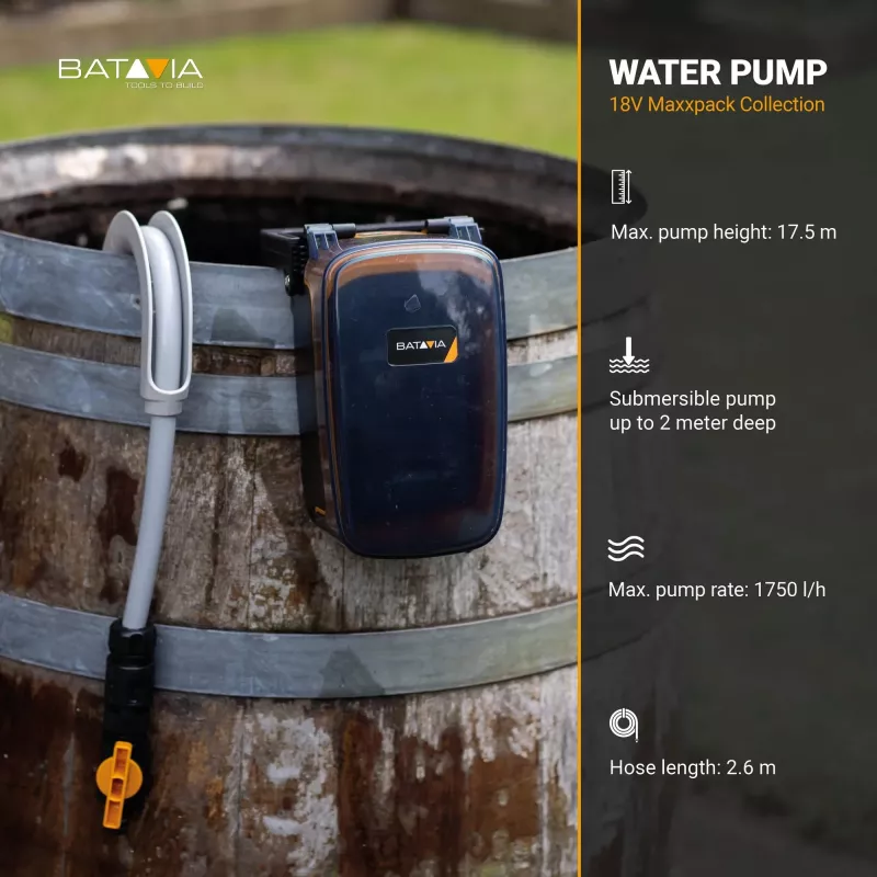 Batavia 18V waterpomp, zonder accu en oplader