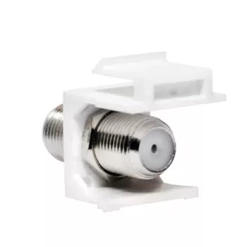 LogiLink Keystone in-line coupler F bus naar F bus 75 ohm wit