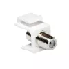 LogiLink Keystone in-line coupler F bus naar F bus 75 ohm wit