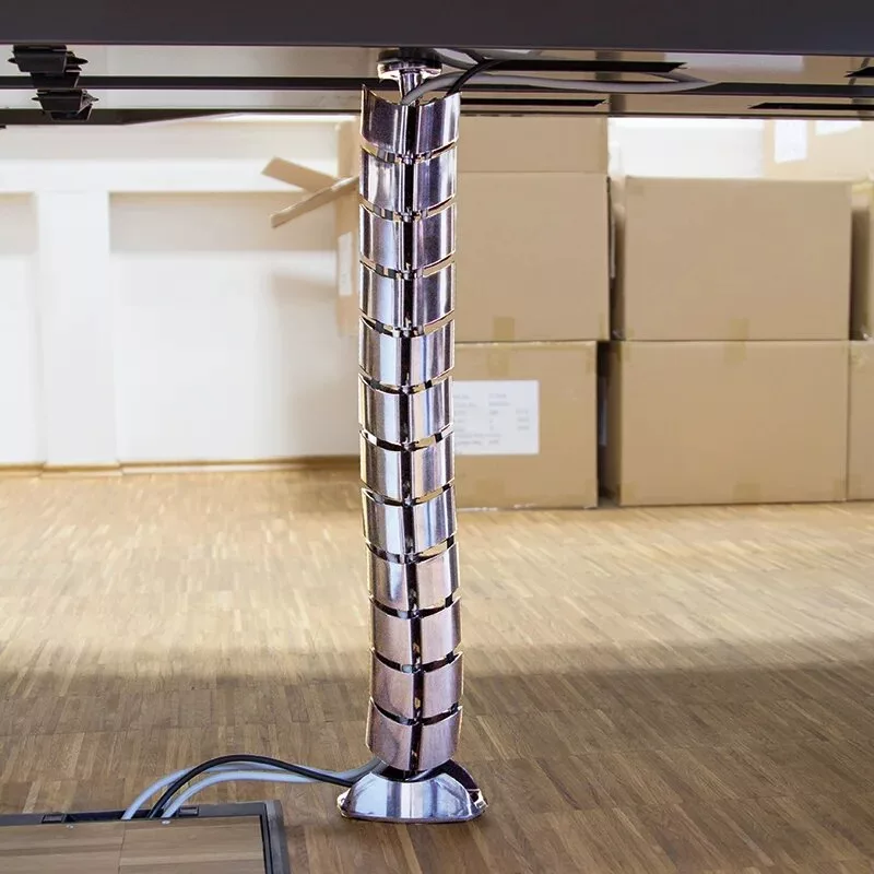 LogiLink KAB0064 flexibele verticale kabelorganizer, metaal, 72 cm, zilver
