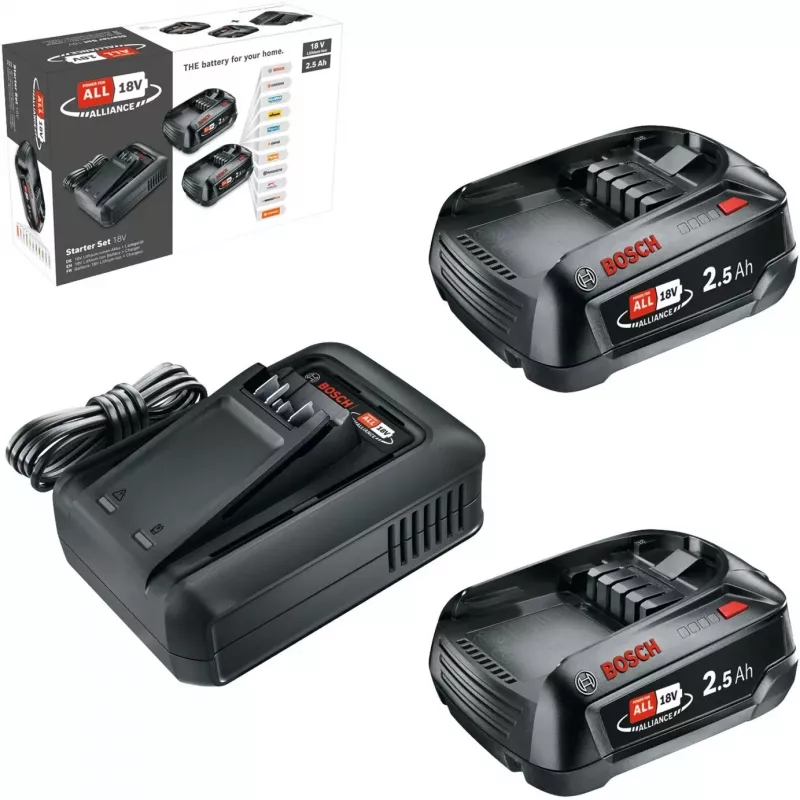 Bosch 18V Starter Set 2 x 2,5 Ah accu's + AL 18V-44 oplader (1600A031T5)