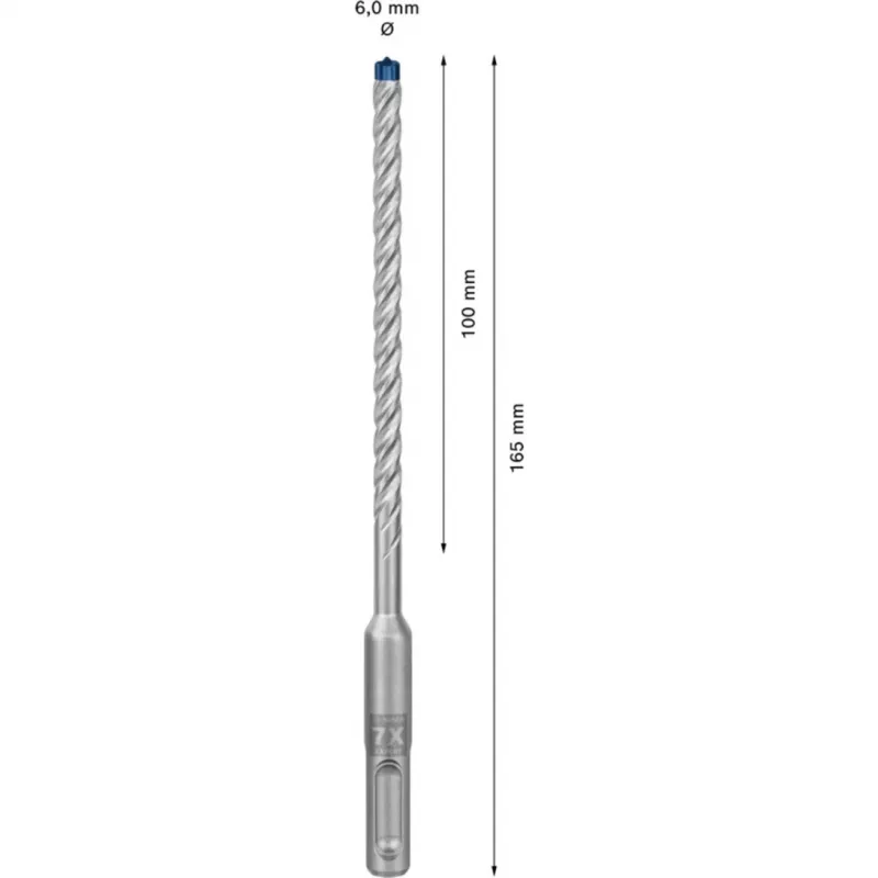 BOSCH EXPERT SDS plus-7X hamerboor 6mm 100mm werklengte 30-delige set