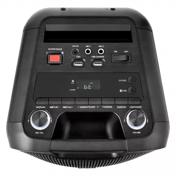 MEDION PE-1 Pure Party Speaker zwart - Bluetooth 5.0, 40W RMS, 2x 6,5 inch luidspreker, karaoke, TWS, LED-verlichting, powerbank