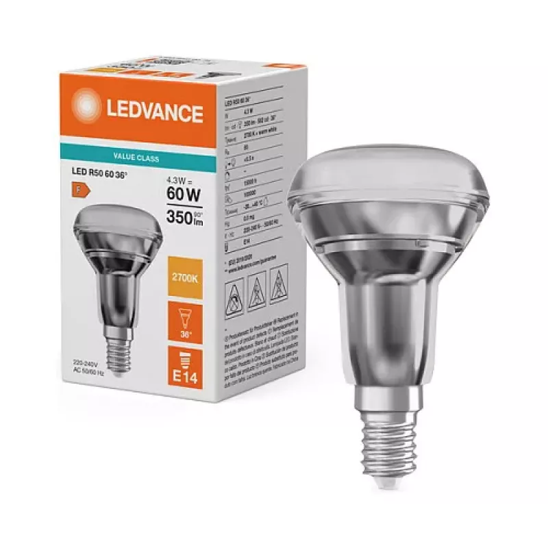 OSRAM R506036 4,3W 827 E14 P LED-reflectorlamp 350 lm 2700K warmwit