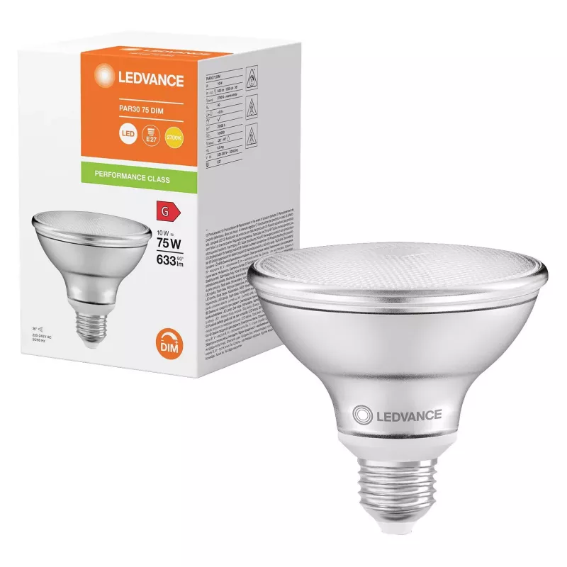 OSRAM PAR30 75 36 DIM 10W 927 E27 LED-reflectorlamp, dimbaar, 633 lm, 2700K