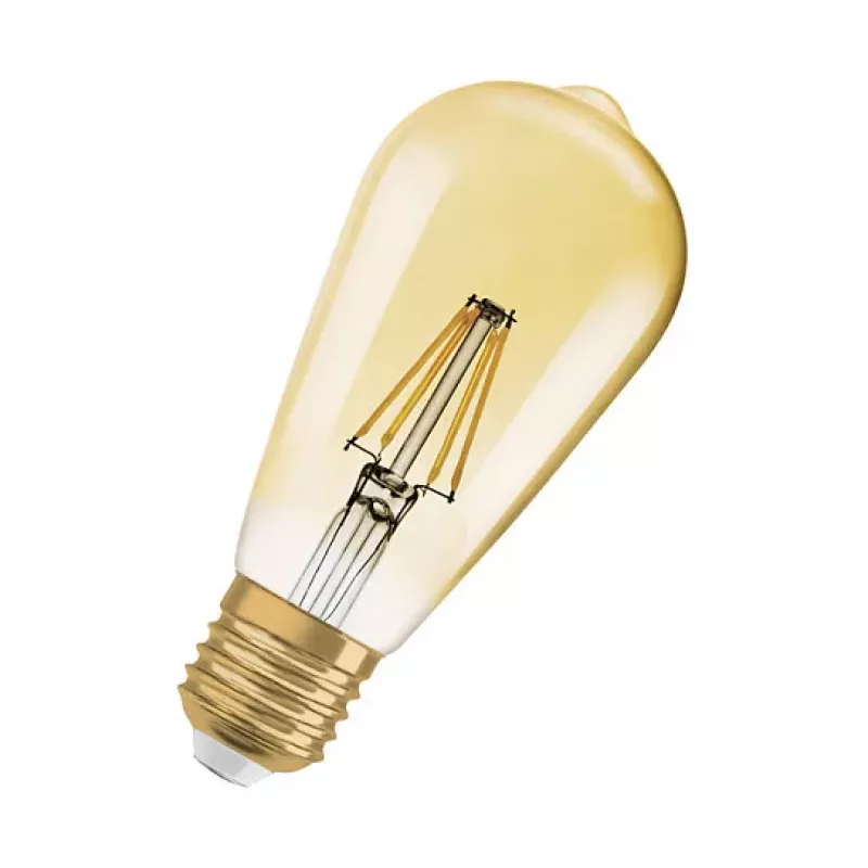 OSRAM LED-lamp 6,5W 725lm 2400K E27 dimbaar filament goud