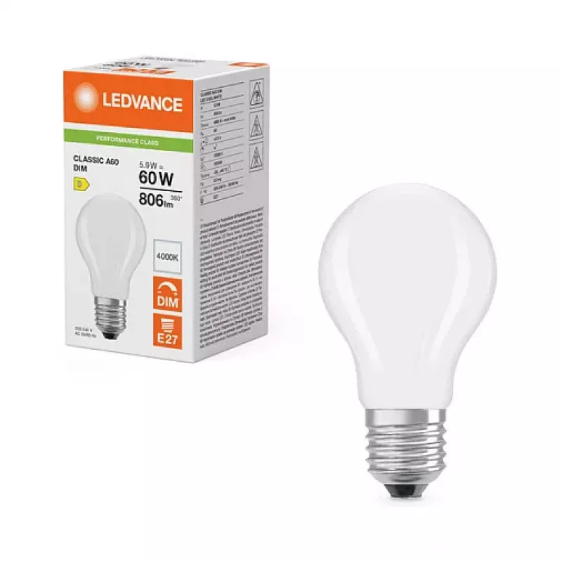 Osram LED Classic A 60 Filament DIM P 5,9 W 840 matte dimbare LED-lamp