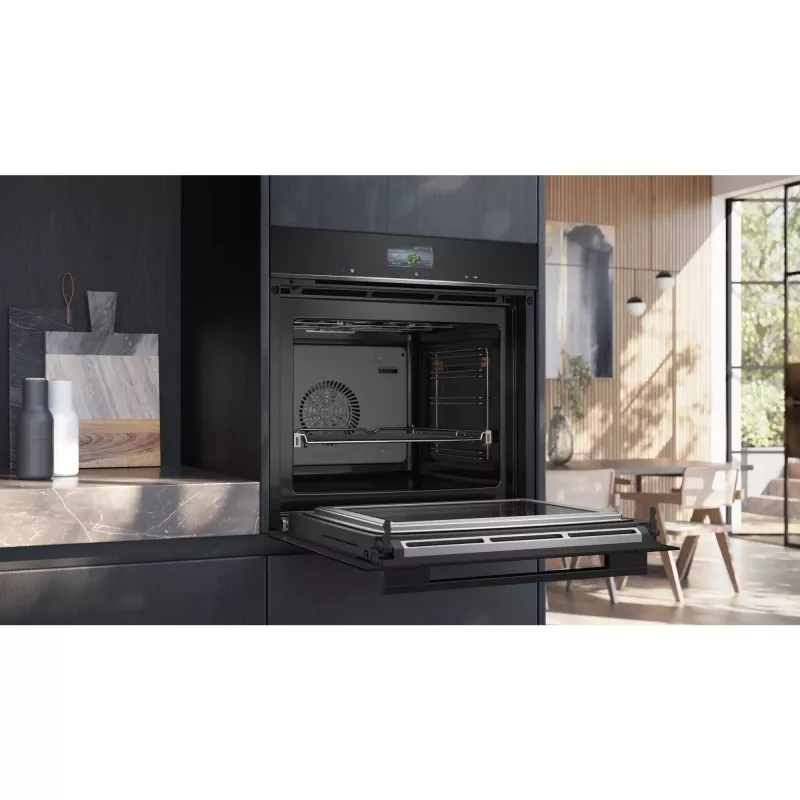 SIEMENS HM736GAB1 iQ700 inbouwoven met magnetron, zwart, 60 cm, Home Connect
