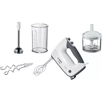 Bosch MFQ37480 ErgoMixx handmixer, 750 W, wit/grijs