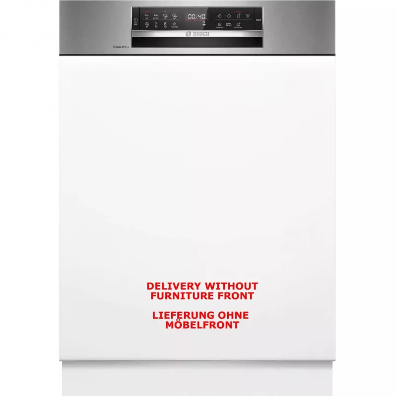 BOSCH SMI6ECS12E Serie 6 semi-geïntegreerde vaatwasser (geborsteld RVS, 60 cm, Home Connect)