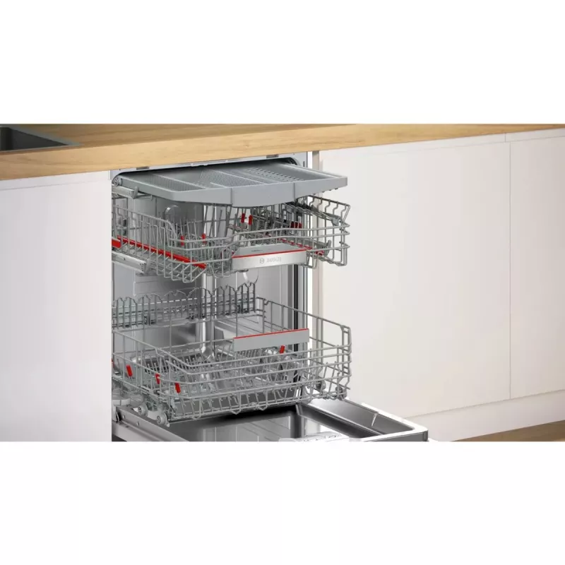 BOSCH SMI6ECS12E Serie 6 semi-geïntegreerde vaatwasser (geborsteld RVS, 60 cm, Home Connect)