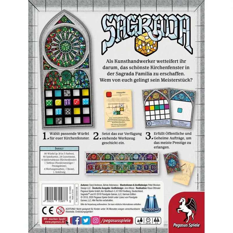 Pegasus Spiele Sagrada bordspel (51120G)