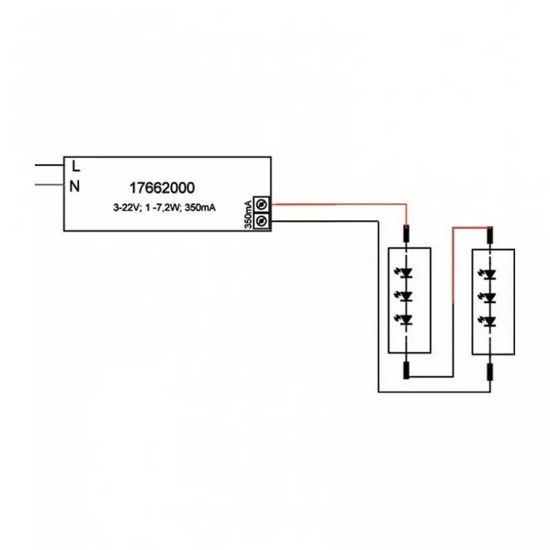 Brumberg 17662000 LED-constantstroomdriver 7,2W 350mA 230V zwart