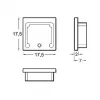 Brumberg 53039260 eindkap-set voor QUALITYFLEX LED-profielen, zilver, kunststof