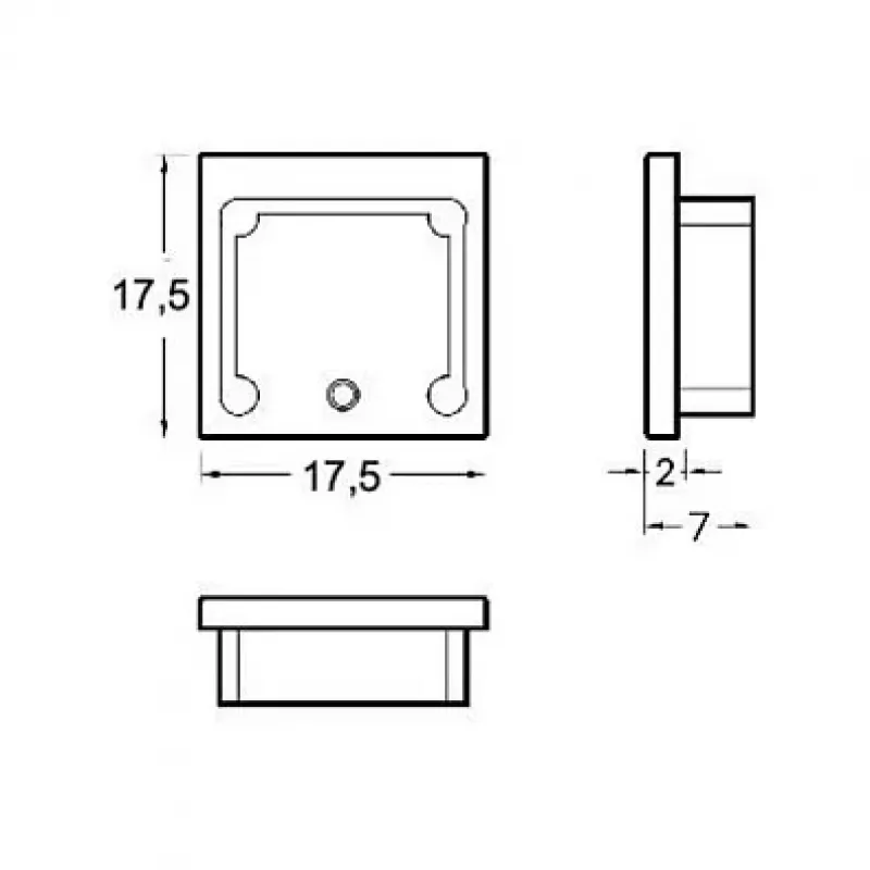 Brumberg 53039260 eindkap-set voor QUALITYFLEX LED-profielen, zilver, kunststof
