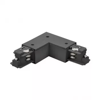 Brumberg 87126080 90° hoekverbinder voor ONETRACK DALI 3-fase railsysteem, zwart