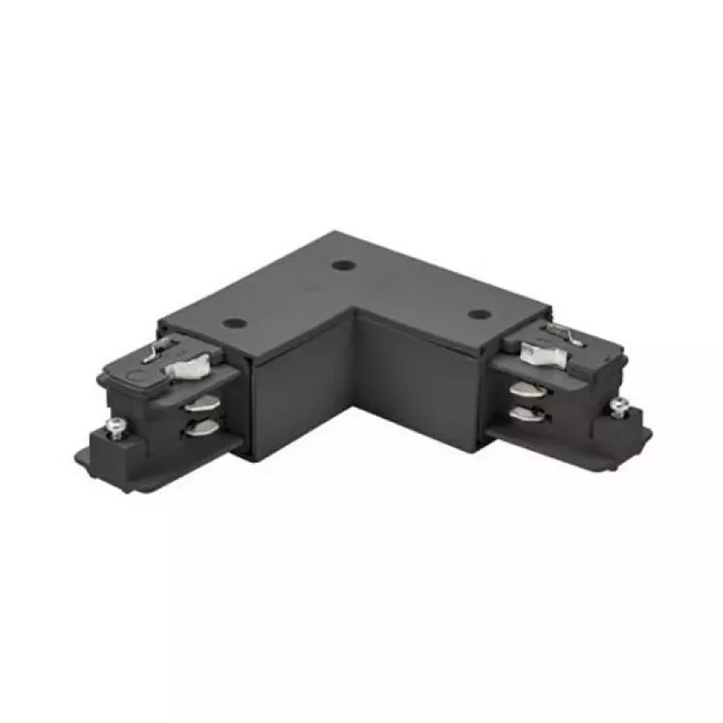 Brumberg 87126080 90° hoekverbinder voor ONETRACK DALI 3-fase railsysteem, zwart
