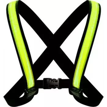 EasyPix StreetGlow L/XL LED-veiligheidsvest voor volwassenen - oplaadbaar, 3 modi, zwart