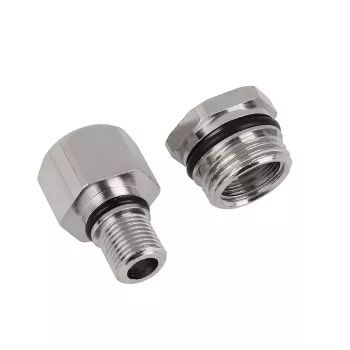 Aqua Computer adapterset recht Eheim 1046 naar G1/4 inch binnendraad - zilver