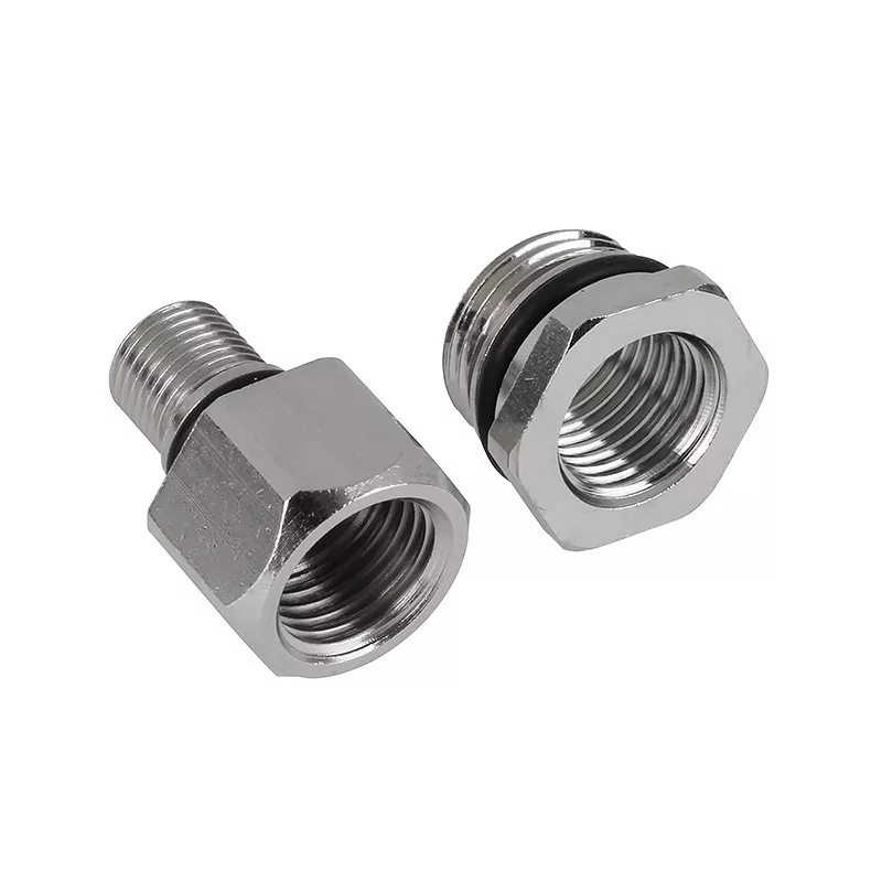 Aqua Computer adapterset recht Eheim 1046 naar G1/4 inch binnendraad - zilver