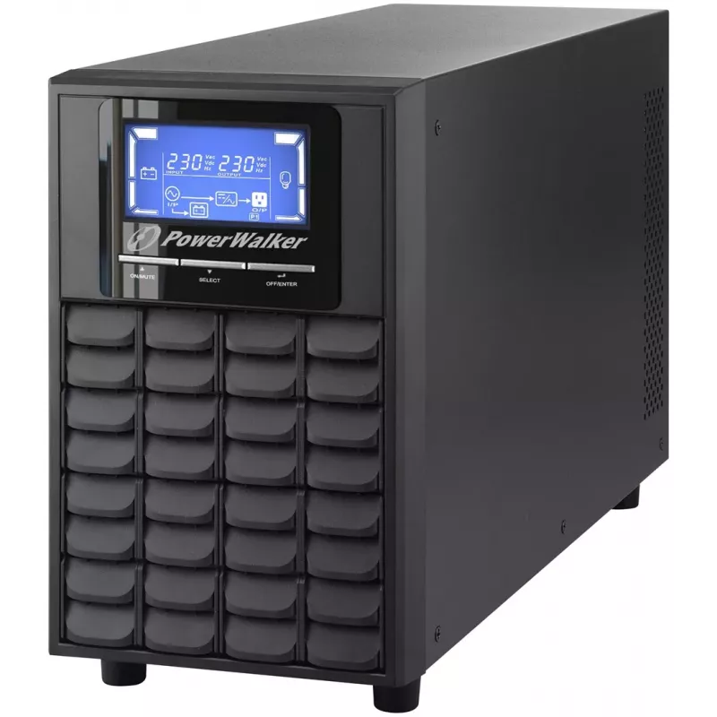 Bluewalker PowerWalker VFI 2000C LCD UPS - 1600W / 2000VA - online dubbele conversie - 4x IEC C13 - USB & RS-232 - tower