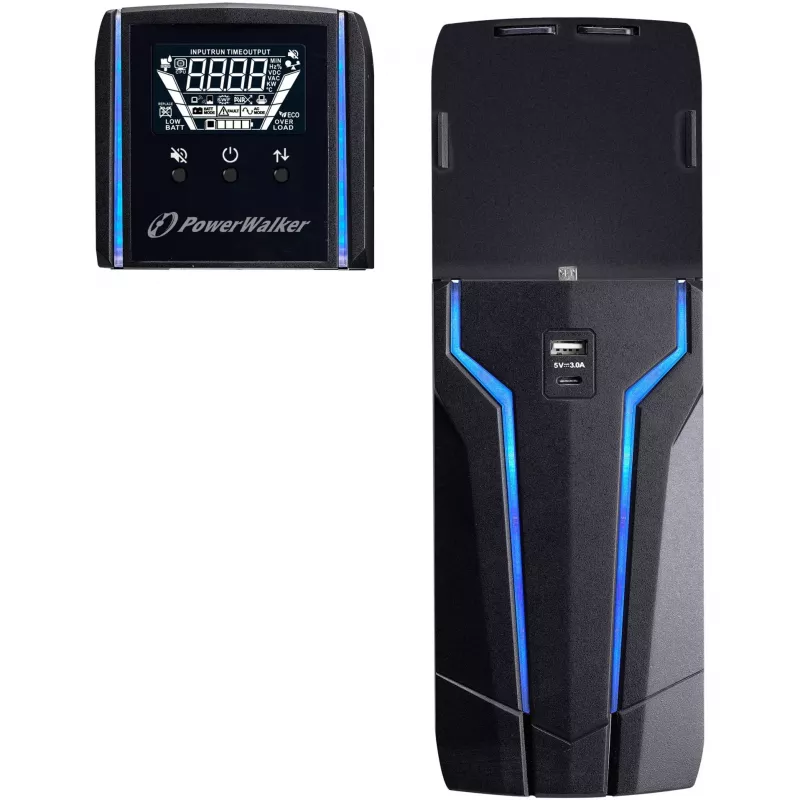 BLUEWALKER PowerWalker VI 1000 GXB FR UPS, 1000VA/600W, line-interactive, 4x Franse stopcontacten, USB, AVR
