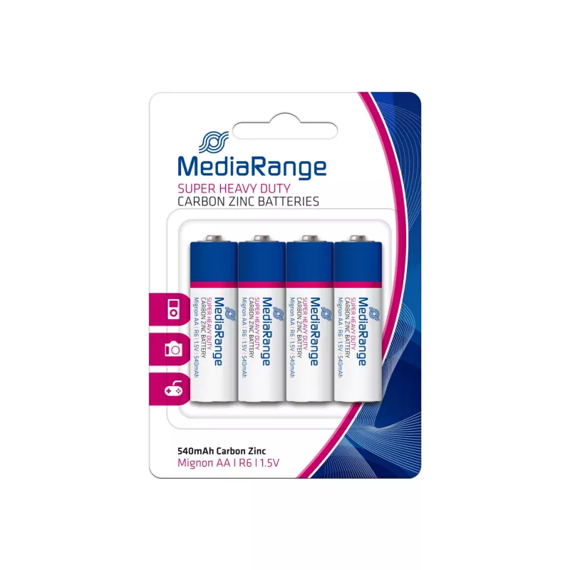 MEDIARANGE MRBAT144 koolstof-zink AA-batterij 1,5V 4-pack