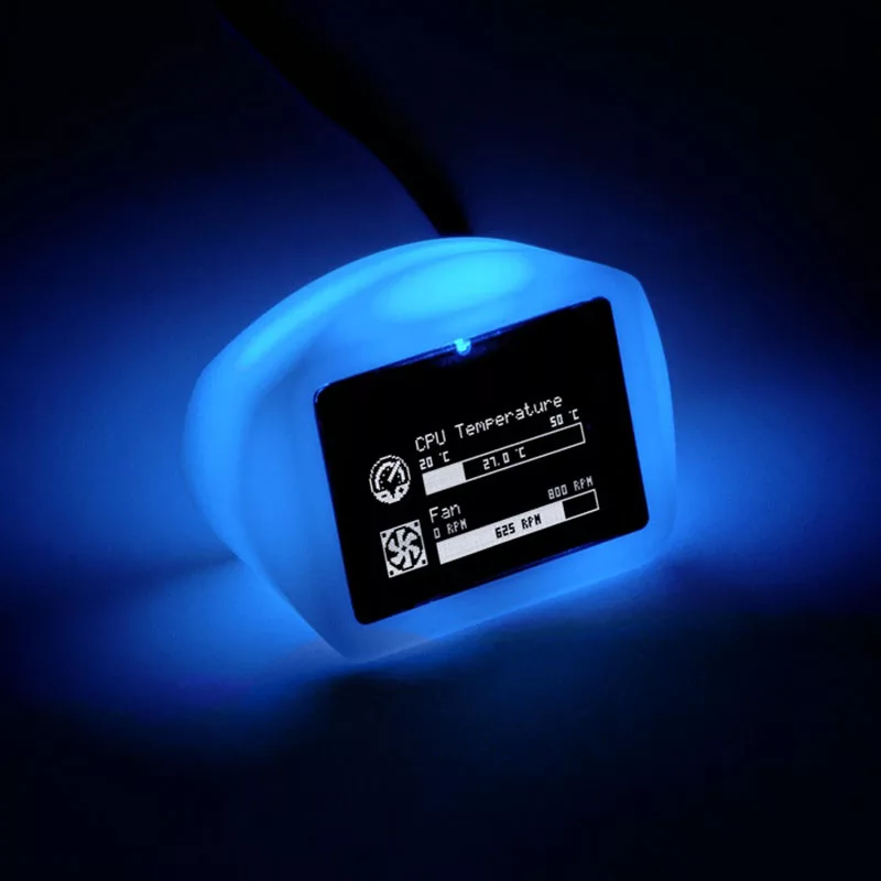 AQUA COMPUTER VISION Glow desktop-eenheid met IR-ontvanger en temperatuurmeting