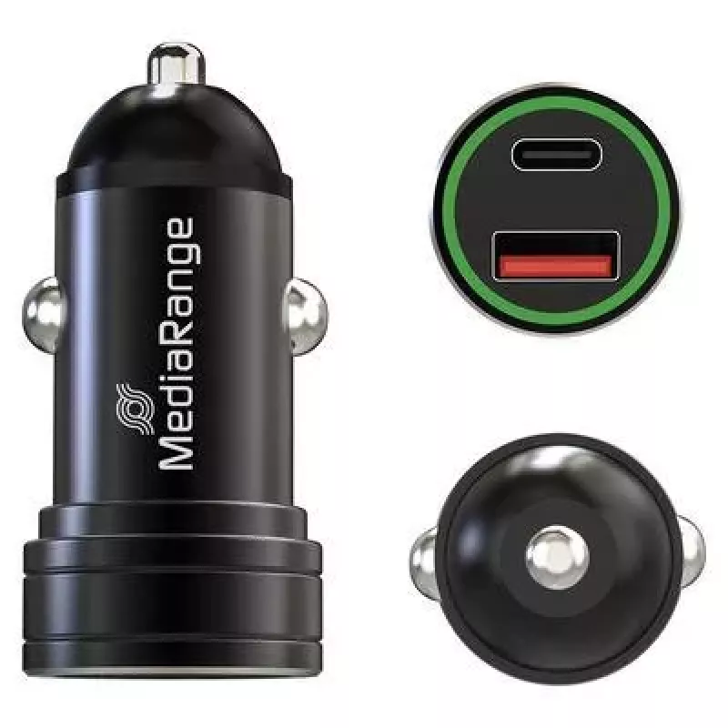 MEDIARANGE MRMA120 20W USB-C autolader met Power Delivery, zwart