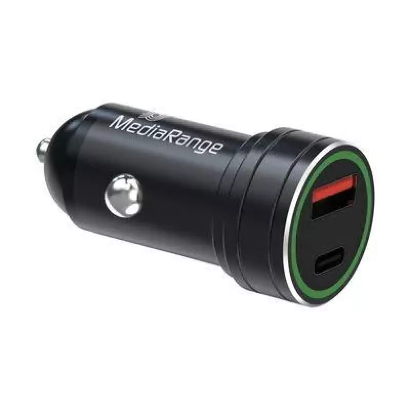 MEDIARANGE MRMA120 20W USB-C autolader met Power Delivery, zwart