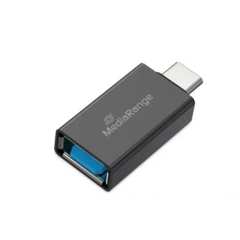 MEDIARANGE MRCS216 USB-A naar USB-C adapter, zwart, 5 Gbit/s