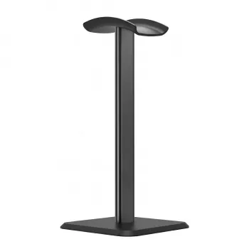 GEQUDIO GH-40 universele hoofdtelefoonhouder - onder bureau klembevestiging, 360° draaibaar, zwart