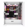 Darkflash DRX70 MESH witte mid-tower computerbehuizing met 4 RGB-ventilatoren