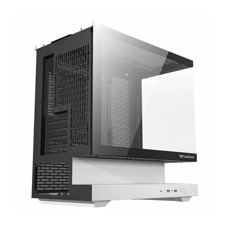 Darkflash F1 mid-tower computerbehuizing wit + 6 ARGB-ventilatoren