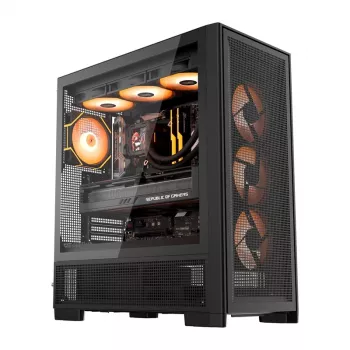 DarkFlash AIRNOVA mid-tower computerbehuizing zwart + 3 x 120mm ARGB-ventilatoren