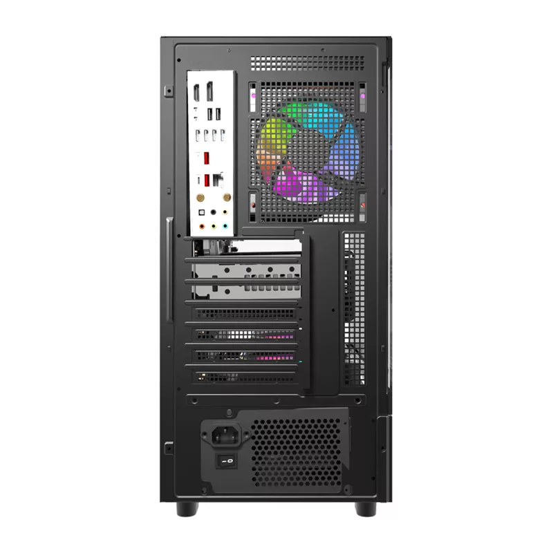 DarkFlash DS950 mid-tower computerbehuizing (zwart) met 6 voorgeïnstalleerde ARGB-ventilatoren