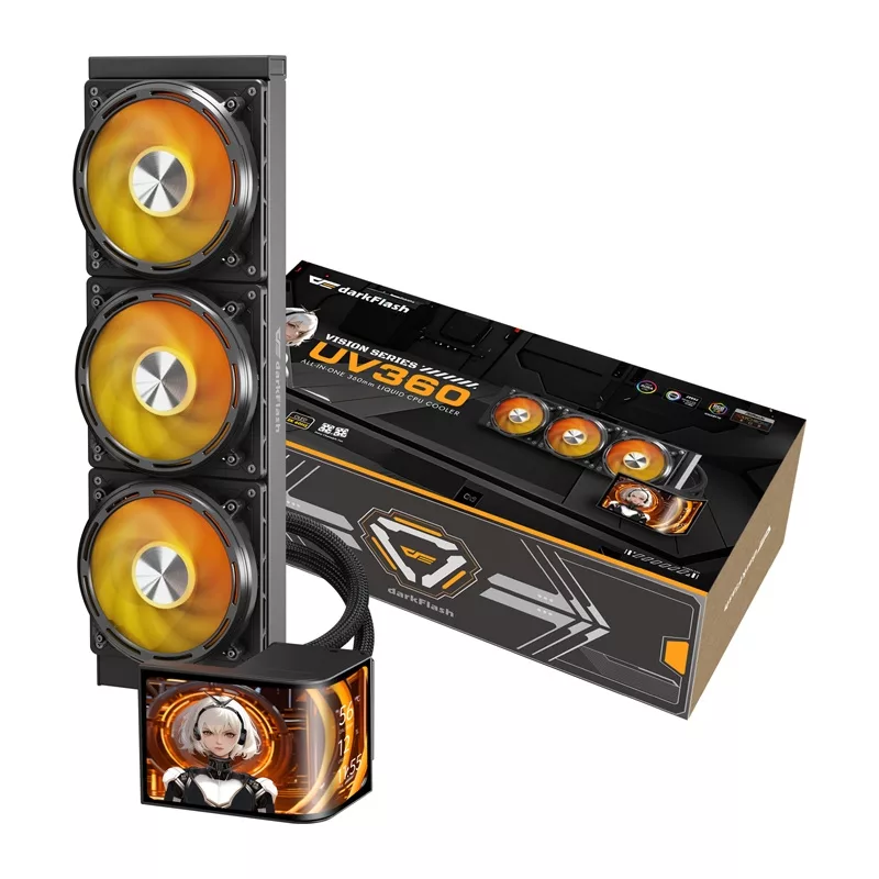 DarkFlash UV360 CPU-koeler, zwart