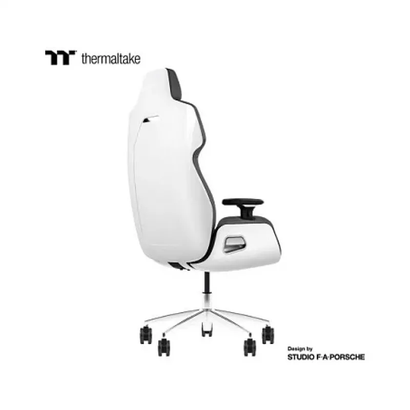 Thermaltake ARGENT E700 Glacier White met Slate Gray Crayon echt lederen stoel