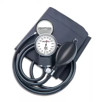 ROSSMAX palmtype aneroïde bloeddrukmeter GB102 met nylon manchet en draagcase