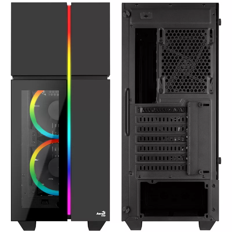 Aerocool Playa midi-tower, gehard glas - zwart