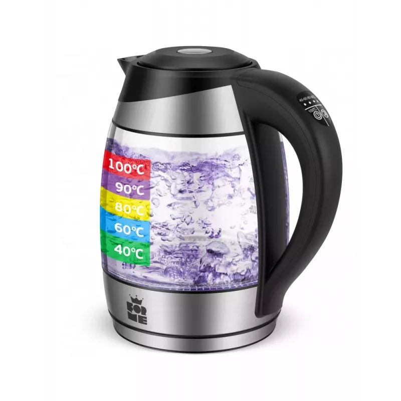 ForMe FKG-458 draadloze waterkoker 1,8 L roestvrij staal / zwart