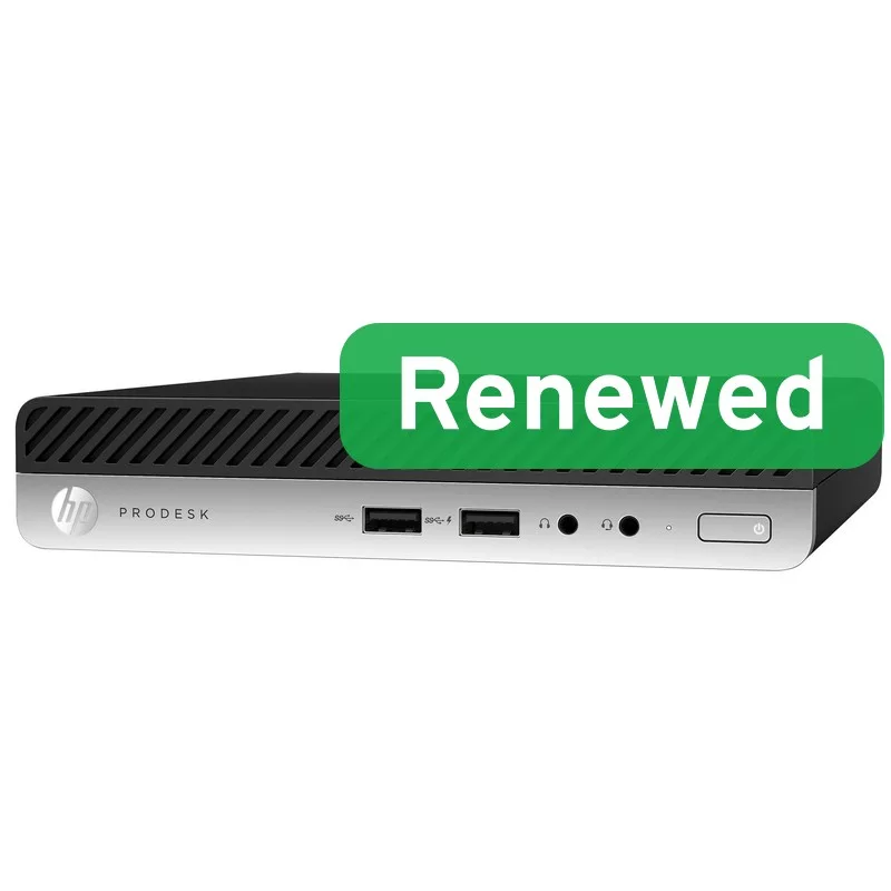 HP Renewed Grade B ProDesk 600 G4 DM Intel Core i3-8100T 8GB 128GB NVMe SSD Intel UHD Graphics 630 Windows 11 Home desktop mini
